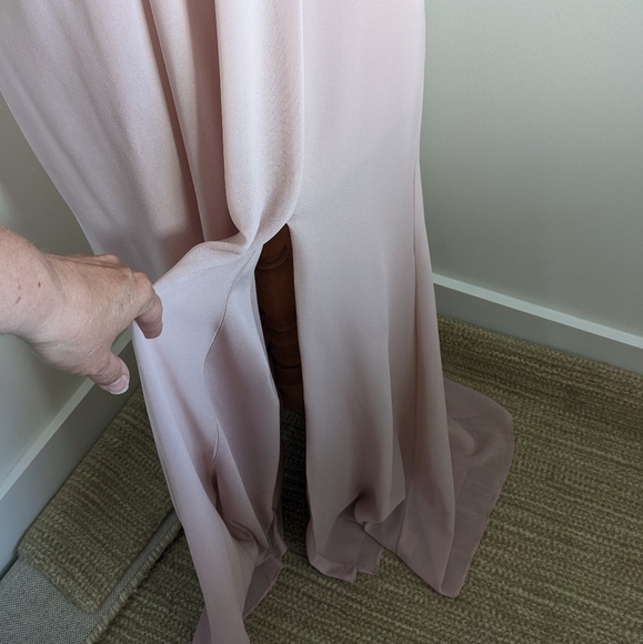 BILL Levkoff Blush Pink Chiffon Gown 10 - Picture 14 of 16